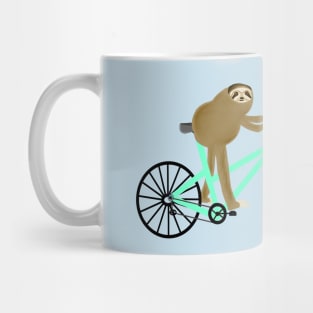 Sloth Riding a Mint Bicycle Mug